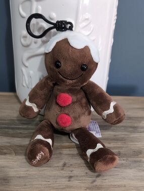 Scentsy Stan The Gingerbread Man Plush Keychain Scented EUC *BINI